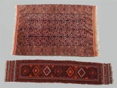 TWO TRIBAL RUGS, INCLUDING A R