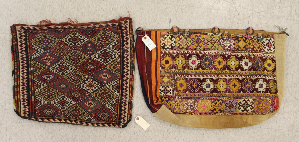 TWO TRIBAL WOVEN BAGSTWO TRIBAL