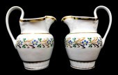 TWO TUCKER PORCELAIN VASIFORM