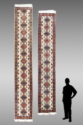 TWO TURKISH HAND KNOTTED WOOL