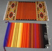 TWO TURKISH KILIM RUGS, LARGER