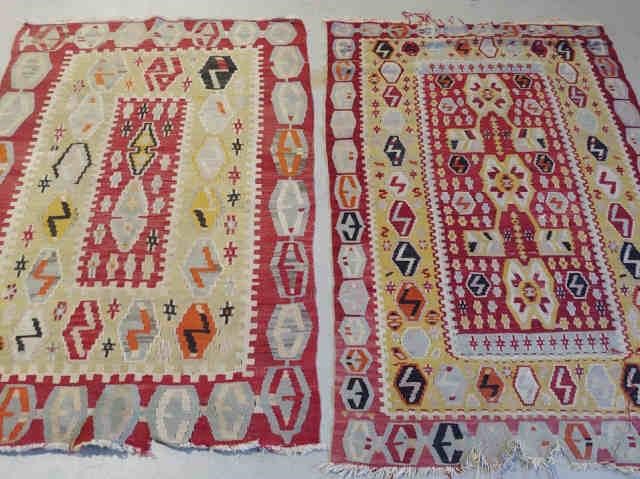 TWO TURKISH KILIM RUGSTwo Turkish