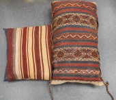 TWO TURKISH KILIM-TYPE PILLOWS