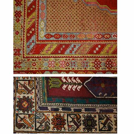 Two Turkish Prayer Rugs 	 