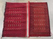 TWO TURKMEN CHUVAL RUGS, LARGE