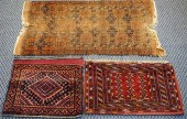 TWO TURKOMAN BAG FACES AND TUR