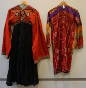 TWO TURKOMAN EMBROIDERED SILK