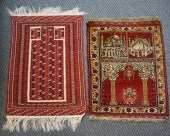 TWO TURKOMAN PRAYER RUGS, LARG