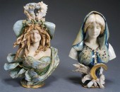 TWO TURN-TEPLITZ DECORATED CER
