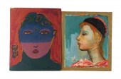 TWO UNFRAMED 20TH C. PORTRAITS