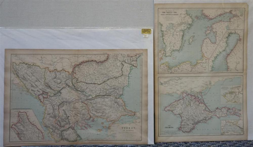 TWO UNFRAMED COLOR ENGRAVED MAPSTwo