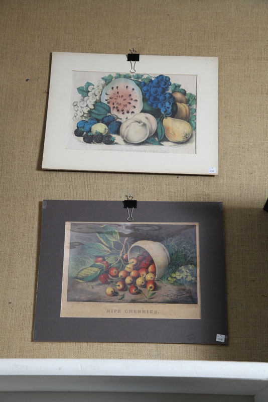 TWO UNFRAMED CURRIER & IVES PRINTS.