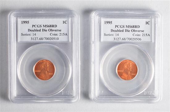 Two United States Lincoln cents