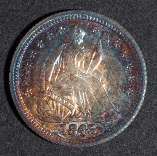 Two United States seated Liberty