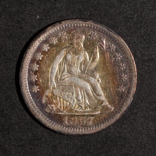 Two United States seated Liberty