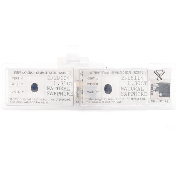 TWO UNMOUNTED NATURAL 1.31 CT AND