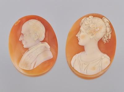 Two Unmounted Portrait Cameos