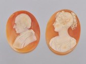 Two Unmounted Portrait Cameos
