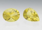Two Unmounted Yellow Citrine O