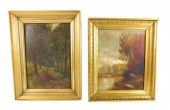 TWO UNSIGNED FRAMED LANDSCAPE