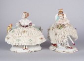 TWO UNTERWEISSBACH PORCELAIN F