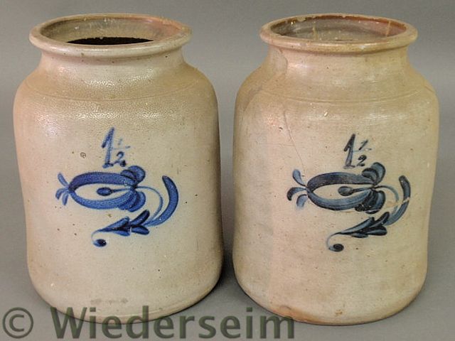 Two unusual 1.5 gallon stoneware