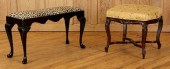 TWO UPHOLSTERED BENCHES LOUIS