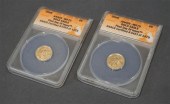 TWO U.S. 2008 FIVE-DOLLAR GOLD