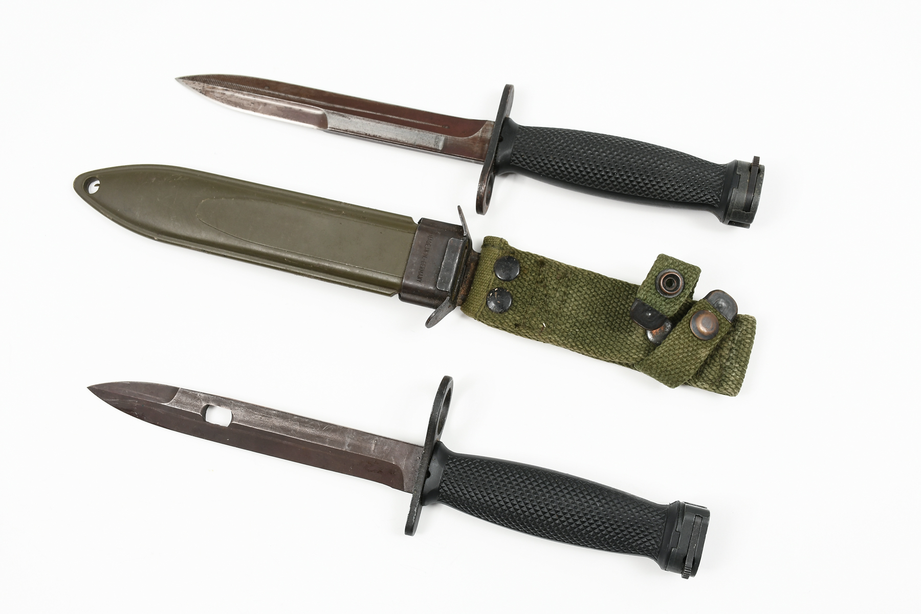 TWO U.S. BAYONETS: 1) U.S. M4