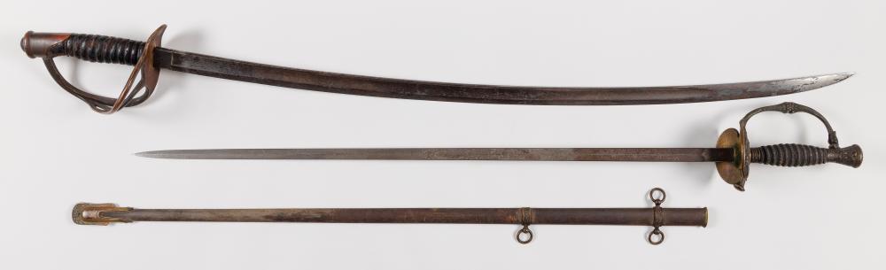 TWO U.S. CIVIL WAR-ERA SWORDS CIRCA