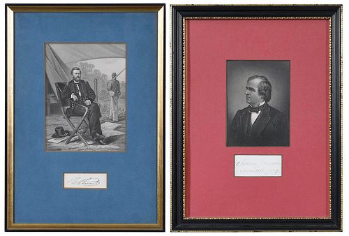 TWO U.S. PRESIDENT SIGNATURES17th
