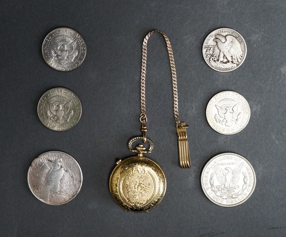 TWO U.S. SILVER DOLLARS, TWO SILVER