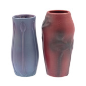 TWO VAN BRIGGLE POTTERY VASES<