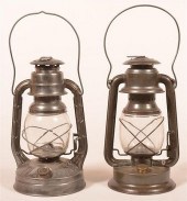 TWO VARIOUS RAILROAD LANTERNS.