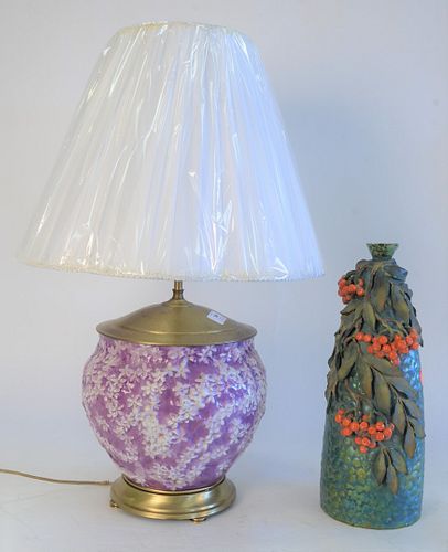 TWO VASES ATTRIBUTED TO ZSOLNAY;