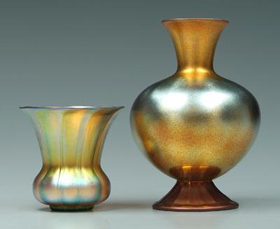 Two vases, Durand and Steuben: