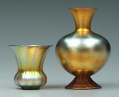 Two vases, Durand and Steuben: