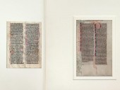 TWO VELLUM LEAVES FROM AN ILLU