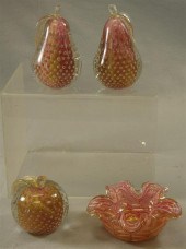 Two Venetian blown glass pears