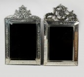 TWO VENETIAN ETCHED GLASS WALL