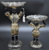 TWO VENETIAN GLASS BLACKAMOOR