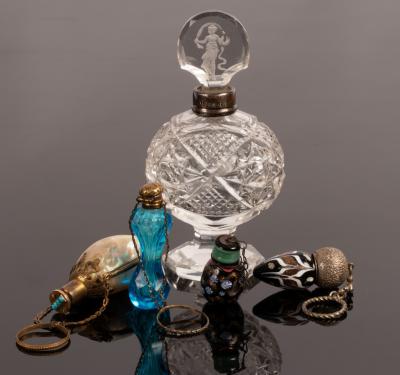Two Venetian glass scent bottles, a
