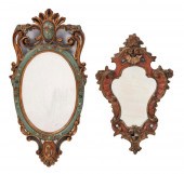 TWO VENETIAN-STYLE MIRRORS EAR