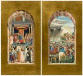 Two Victor Pozzi watercolors: