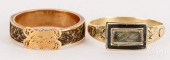 TWO VICTORIAN 14K-18K GOLD HAI