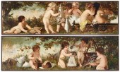 TWO VICTORIAN ALLEGORICAL MURA