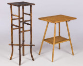 TWO VICTORIAN BAMBOO SIDE TABL