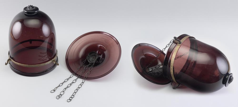 TWO VICTORIAN BELL-FORM AMETHYST