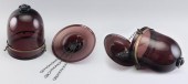 TWO VICTORIAN BELL-FORM AMETHY