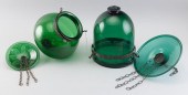 TWO VICTORIAN BELL-FORM EMERAL